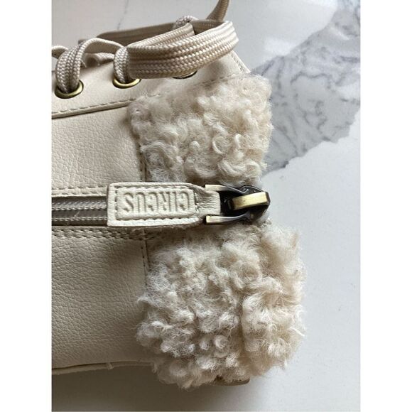 Circus By Sam Edelman Womens Sanders 2 Lace Up Boots Sz 8.5 Ivory - Picture 9 of 12